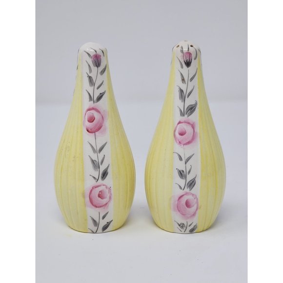 Vintage Made In England Floral Print Porcelain Salt And Pepper Shakers‎ - Picture 3 of 8